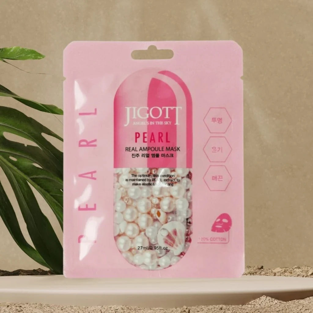 JIGOTT Живильна маска для сяйва шкіри Pearl Real Ampoule Mask