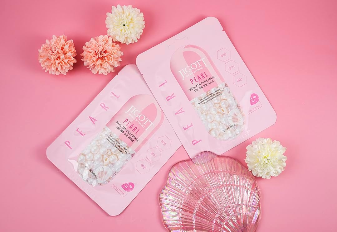 JIGOTT Живильна маска для сяйва шкіри Pearl Real Ampoule Mask