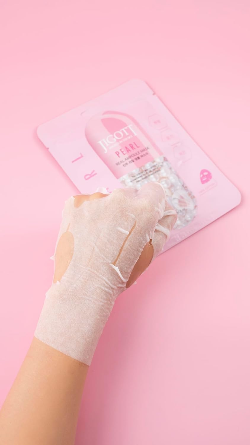 JIGOTT Живильна маска для сяйва шкіри Pearl Real Ampoule Mask