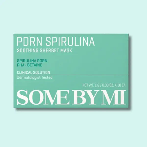 Some By Mi Заспокійлива шербетна маска зі спіруліною Spirulina PDRN Soothing Sherbet Mask