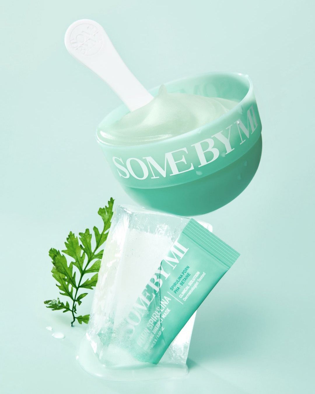 Some By Mi Заспокійлива шербетна маска зі спіруліною Spirulina PDRN Soothing Sherbet Mask